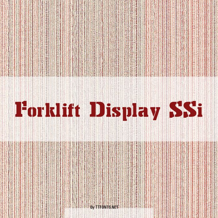 Forklift Display SSi example